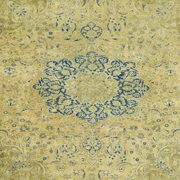 Square Abstract Copper Green Modern Rug, abs2785