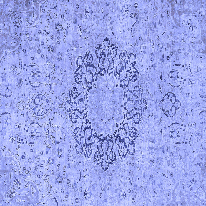 Square Machine Washable Abstract Blue Modern Rug, wshabs2785blu