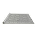 Sideview of Machine Washable Abstract Gray Modern Rug, wshabs2786gry