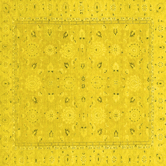Square Abstract Yellow Modern Rug, abs2786yw