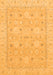 Machine Washable Abstract Orange Modern Area Rugs, wshabs2786org