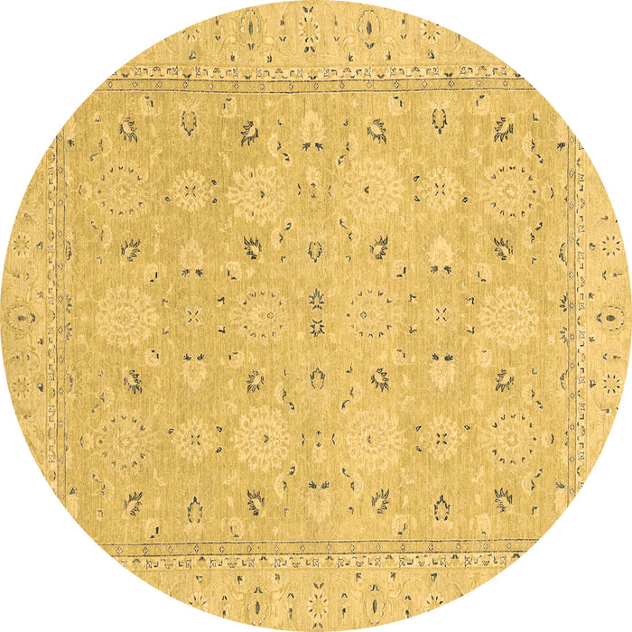 Round Machine Washable Abstract Brown Modern Rug, wshabs2786brn