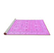 Sideview of Machine Washable Abstract Purple Modern Area Rugs, wshabs2786pur