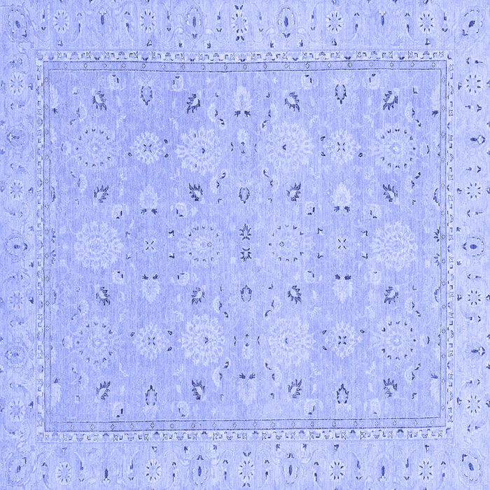 Square Abstract Blue Modern Rug, abs2786blu