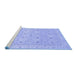 Sideview of Machine Washable Abstract Blue Modern Rug, wshabs2786blu