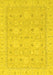 Machine Washable Abstract Yellow Modern Rug, wshabs2786yw