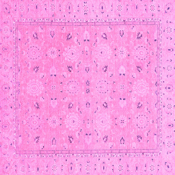 Square Abstract Pink Modern Rug, abs2786pnk