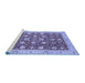 Sideview of Machine Washable Oriental Blue Traditional Rug, wshabs2787blu