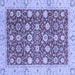 Square Oriental Blue Traditional Rug, abs2787blu