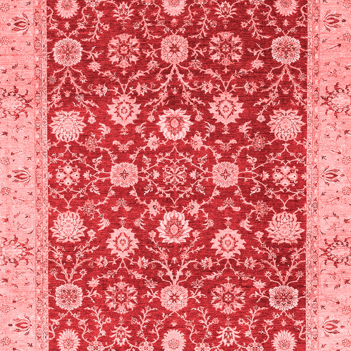 Machine Washable Oriental Red Traditional Rug, wshabs2787red
