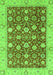 Machine Washable Oriental Green Traditional Area Rugs, wshabs2787grn