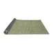 Sideview of Abstract Copper Green Modern Rug, abs2788