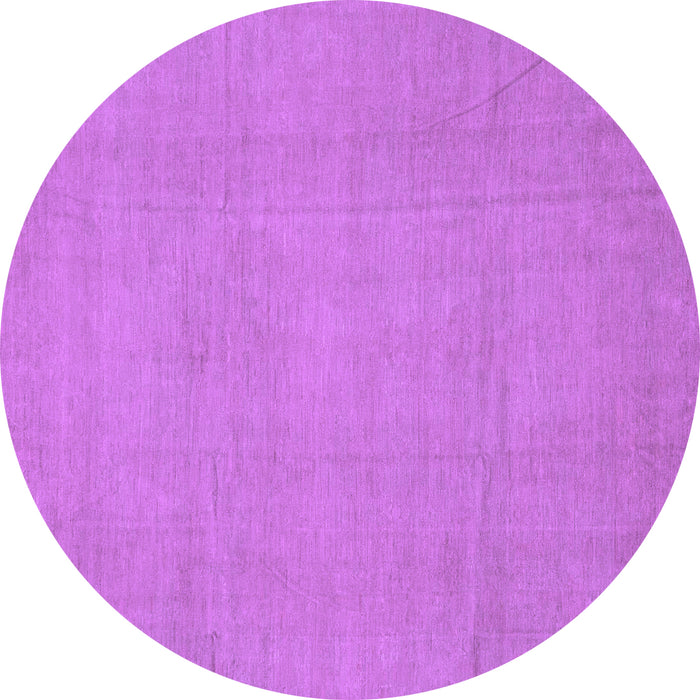 Round Machine Washable Abstract Purple Modern Area Rugs, wshabs2788pur