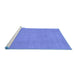 Sideview of Machine Washable Abstract Blue Modern Rug, wshabs2788blu