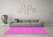 Machine Washable Abstract Pink Modern Rug in a Living Room, wshabs2788pnk