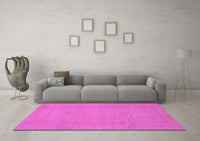 Machine Washable Abstract Pink Modern Rug, wshabs2788pnk