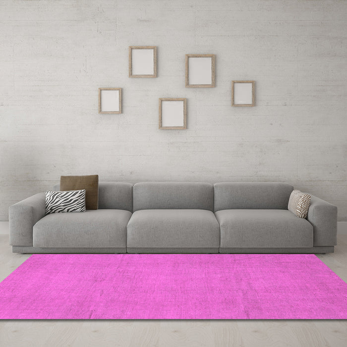 Machine Washable Abstract Pink Modern Rug in a Living Room, wshabs2788pnk