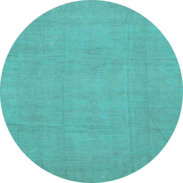 Round Abstract Light Blue Modern Rug, abs2788lblu