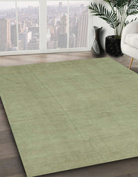 Abstract Copper Green Modern Rug, abs2788