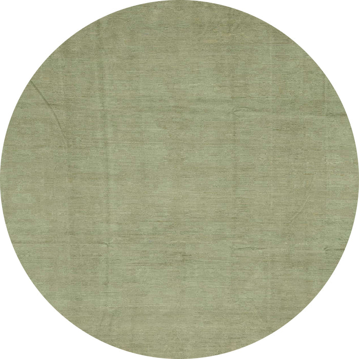 Round Abstract Copper Green Modern Rug, abs2788