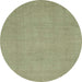 Round Abstract Copper Green Modern Rug, abs2788