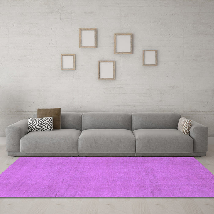 Machine Washable Abstract Purple Modern Area Rugs in a Living Room, wshabs2788pur