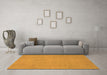 Machine Washable Abstract Orange Modern Area Rugs in a Living Room, wshabs2788org