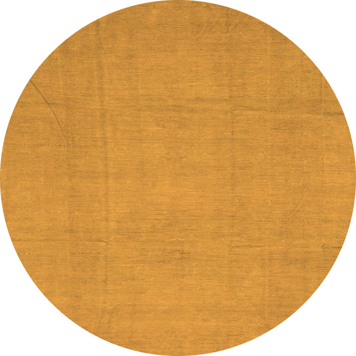 Round Abstract Orange Modern Rug, abs2788org
