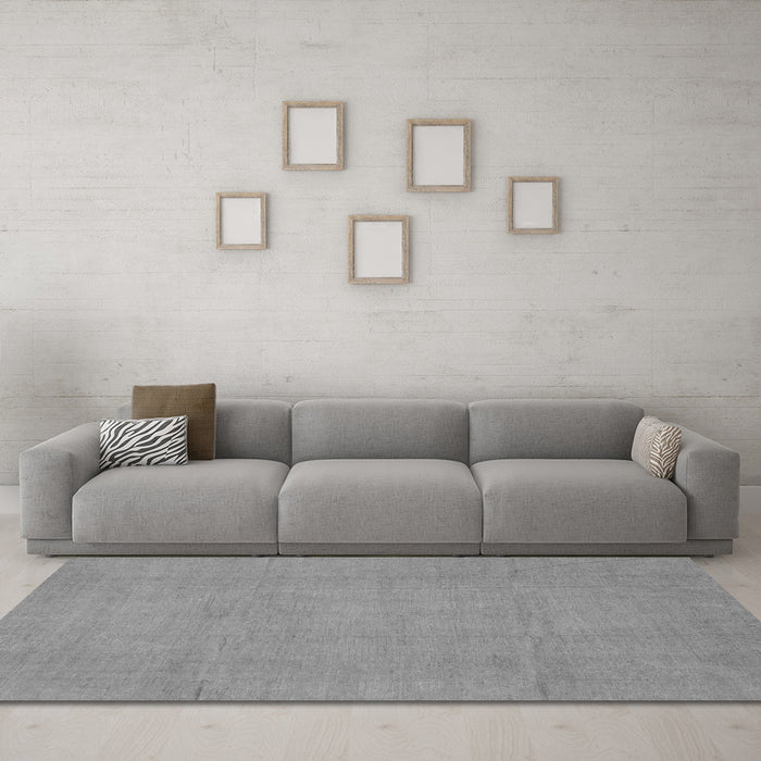 Machine Washable Abstract Gray Modern Rug in a Living Room,, wshabs2788gry