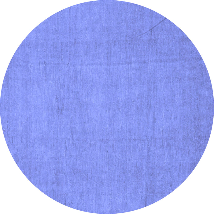 Round Abstract Blue Modern Rug, abs2788blu