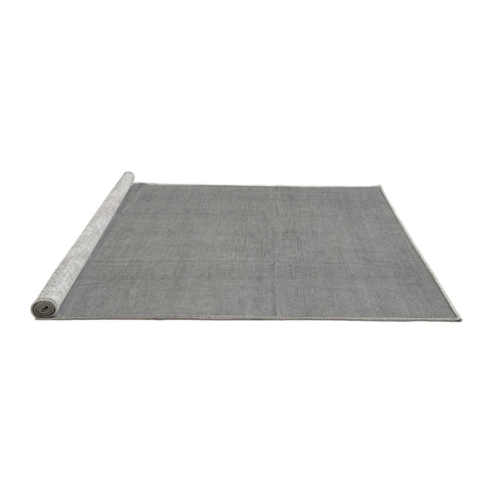 Sideview of Machine Washable Abstract Gray Modern Rug, wshabs2788gry