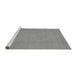 Sideview of Machine Washable Abstract Gray Modern Rug, wshabs2788gry