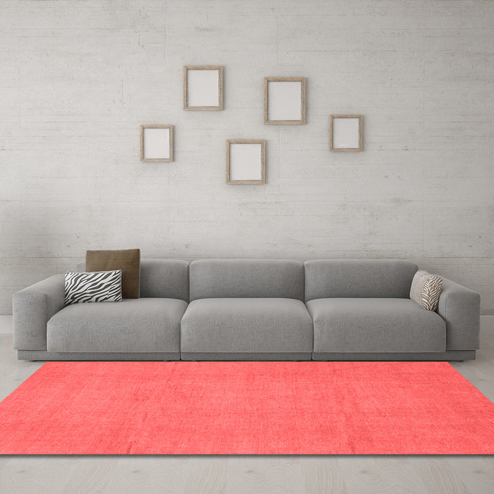 Modern Red Washable Rugs