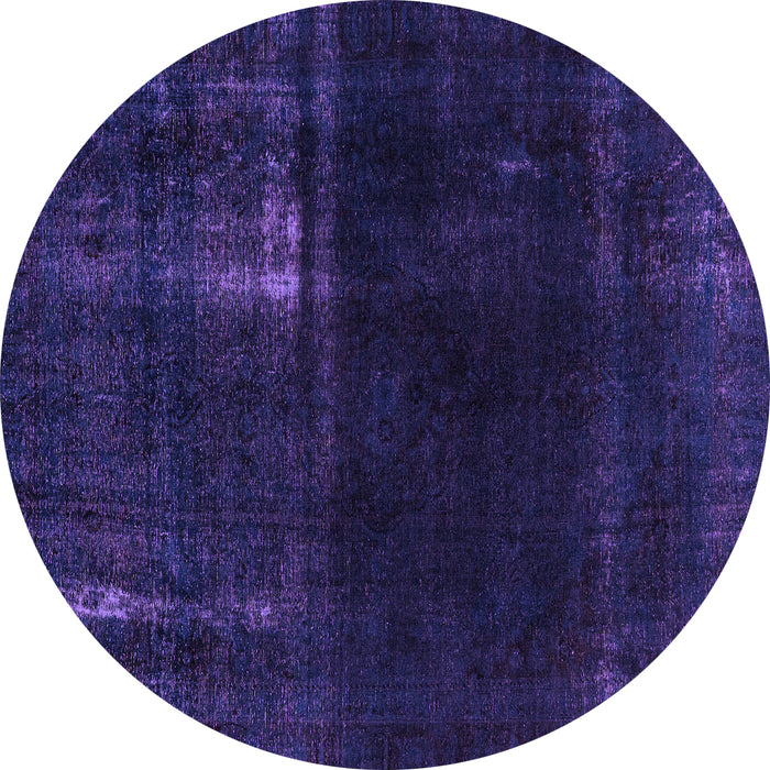 Round Persian Purple Bohemian Rug, abs2789pur