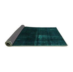 Sideview of Persian Turquoise Bohemian Rug, abs2789turq