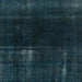 Square Machine Washable Abstract Dark Blue Grey Blue Rug, wshabs2789