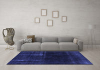 Machine Washable Persian Blue Bohemian Rug, wshabs2789blu