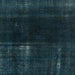 Square Abstract Dark Blue Grey Blue Persian Rug, abs2789