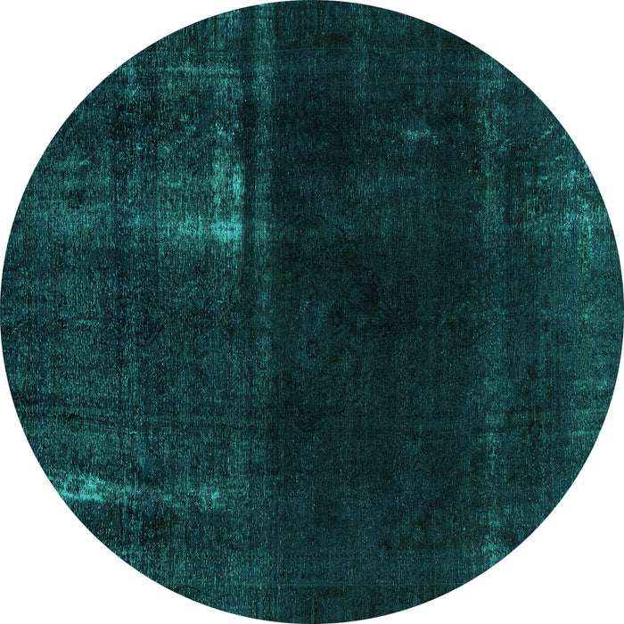 Round Persian Turquoise Bohemian Rug, abs2789turq