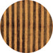 Round Oriental Brown Modern Rug, abs278brn