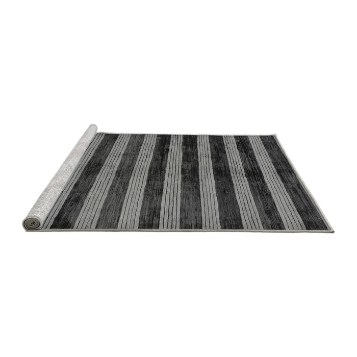 Sideview of Machine Washable Oriental Gray Modern Rug, wshabs278gry