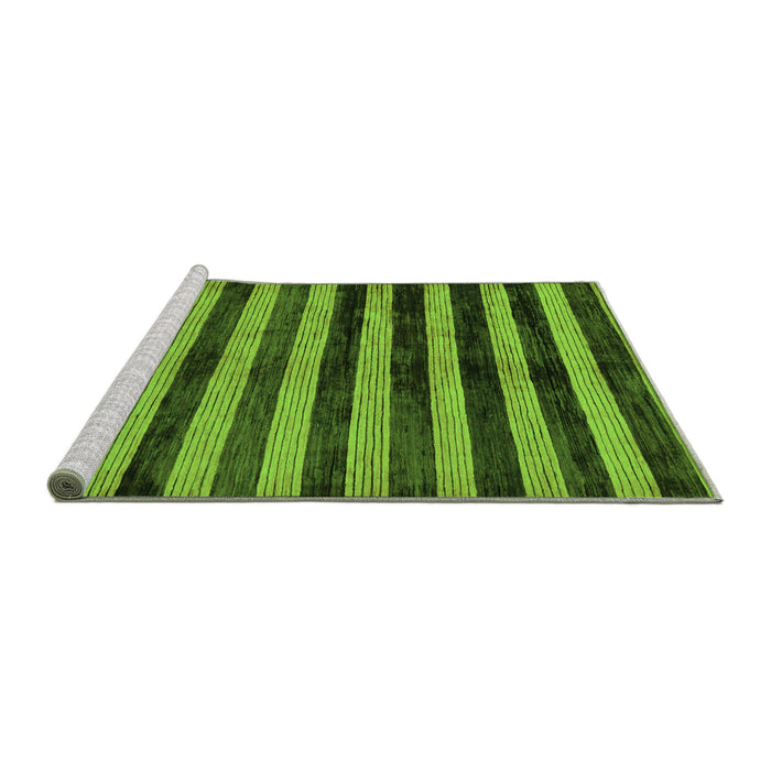 Sideview of Machine Washable Oriental Green Modern Area Rugs, wshabs278grn