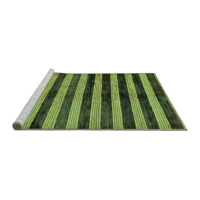 Sideview of Machine Washable Oriental Turquoise Modern Area Rugs, wshabs278turq