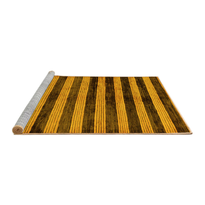 Sideview of Machine Washable Oriental Yellow Modern Rug, wshabs278yw
