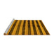 Sideview of Machine Washable Oriental Yellow Modern Rug, wshabs278yw