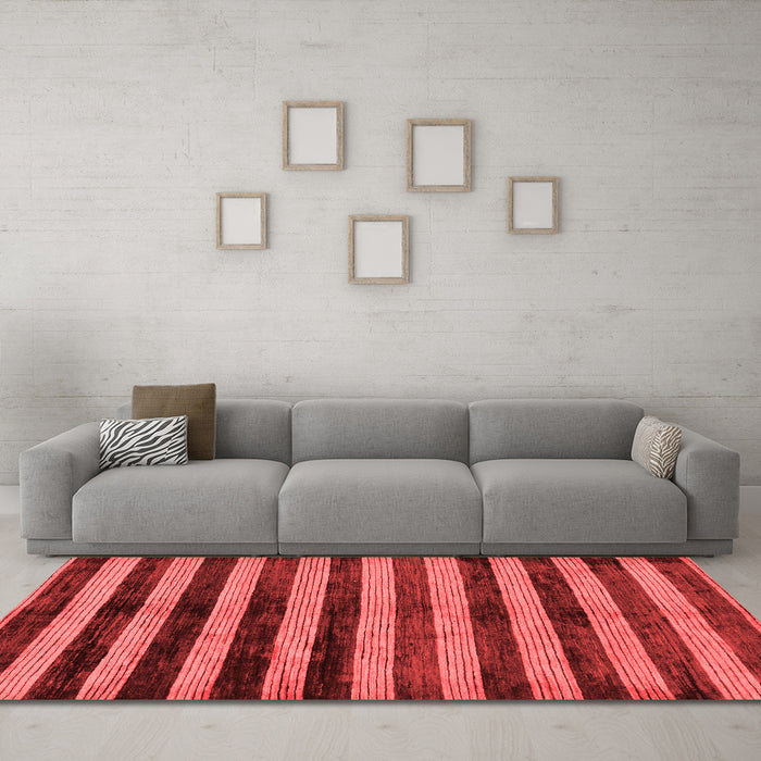 Modern Red Washable Rugs