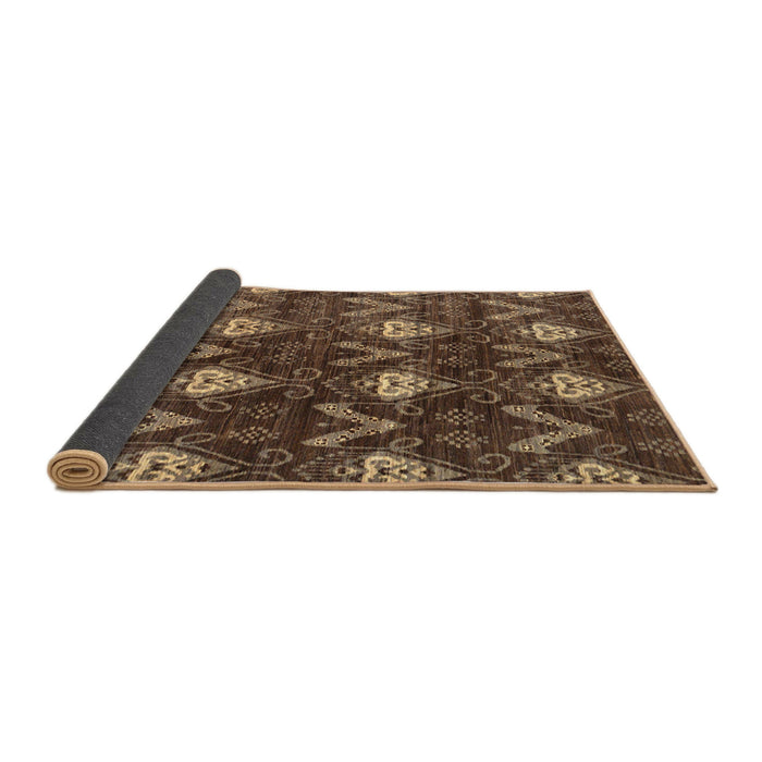 Sideview of Abstract Bakers Brown Oriental Rug, abs279