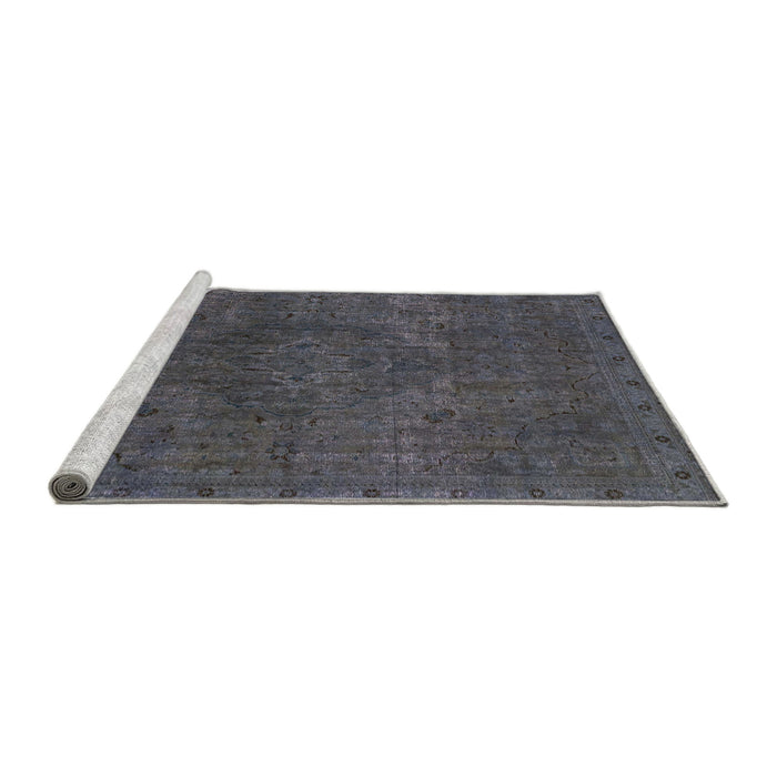 Sideview of Machine Washable Abstract Gray Rug, wshabs2790
