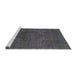 Sideview of Machine Washable Abstract Gray Rug, wshabs2790