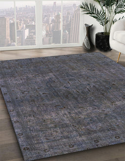 Abstract Gray Modern Rug in Family Room, abs2790